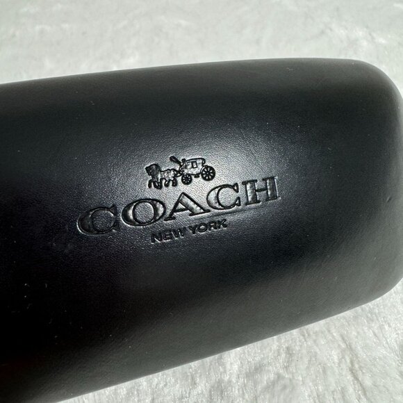 Coach Black Hard Shell Eye Glasses Sunglasses Case Black Case Only cleaningcloth - Picture 1 of 4